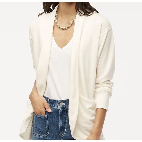 J.Crew Sweaters - J. Crew Knit wrap cardigan sweater Ivory Nwt Size XS